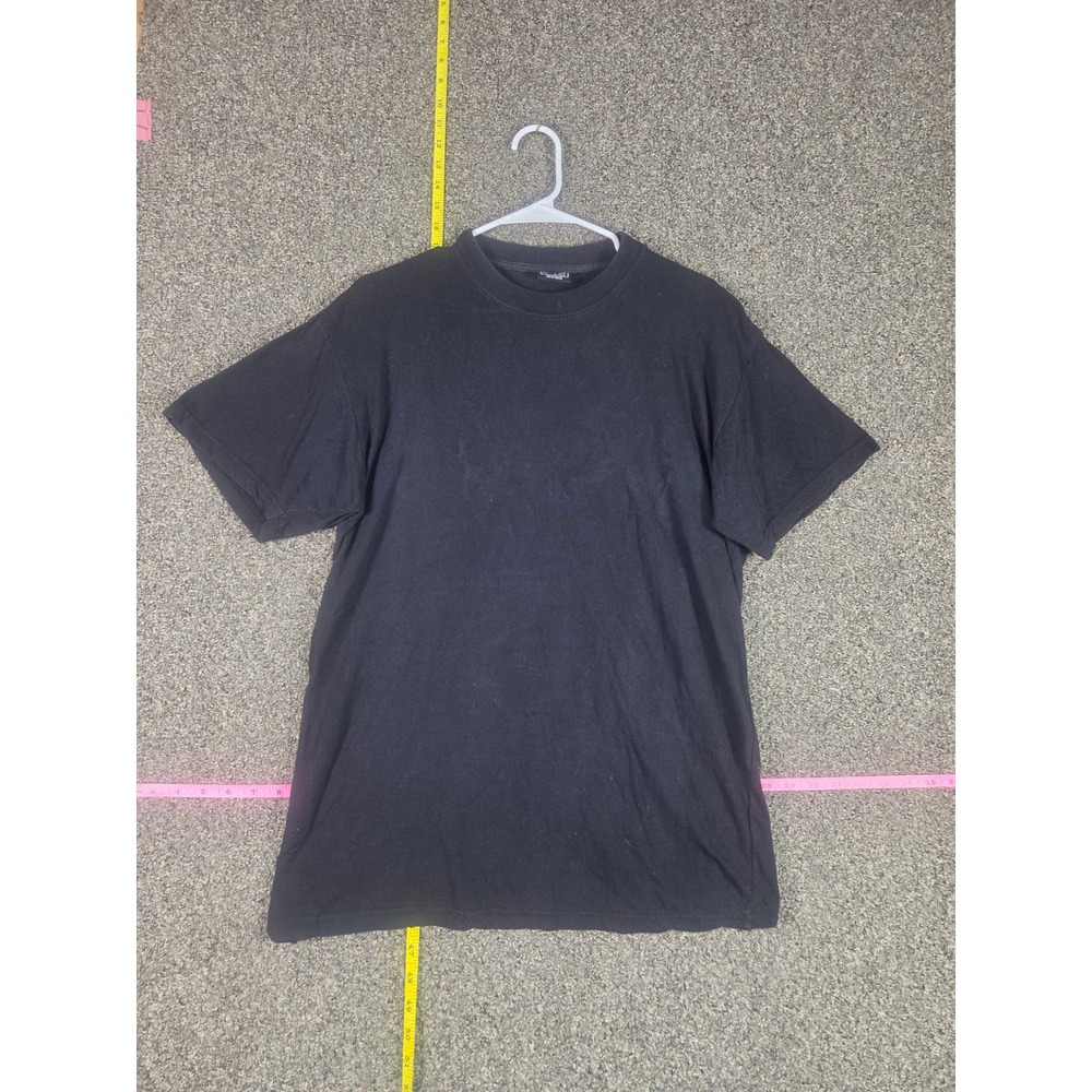 Skyland T-Shirt Mens XL Black Short Sleeve Cotton Crew Neck Solid 10157